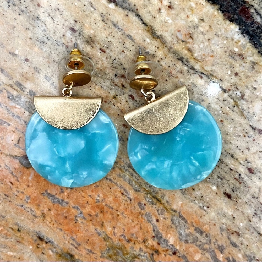 Gold Plated acrylic earrings